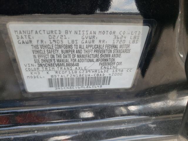 Photo 10 from auction – 2021 NISSAN VERSA SV with VIN 3N1CN8EV6ML865648