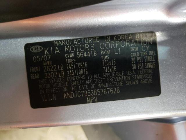 Photo 10 from auction – 2008 KIA SORENTO EX with VIN KNDJC735385767626
