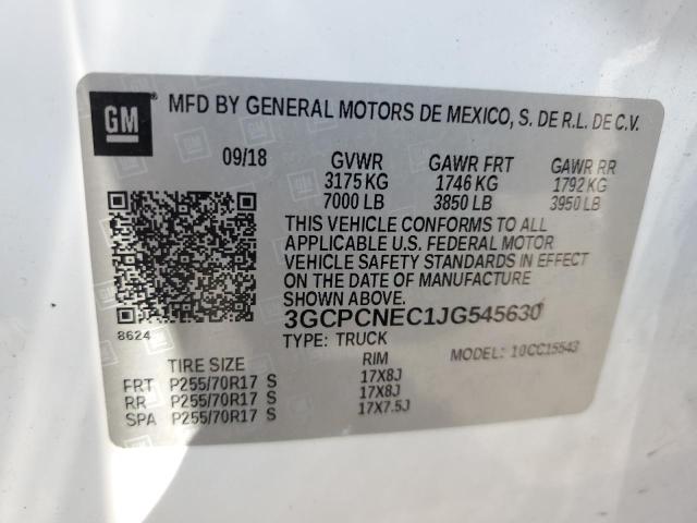 Photo 10 from auction – 2018 CHEVROLET SILVERADO with VIN 3GCPCNEC1JG545630
