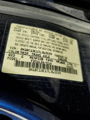 Photo 10 from auction – 2007 NISSAN VERSA S with VIN 3N1BC13E17L363534