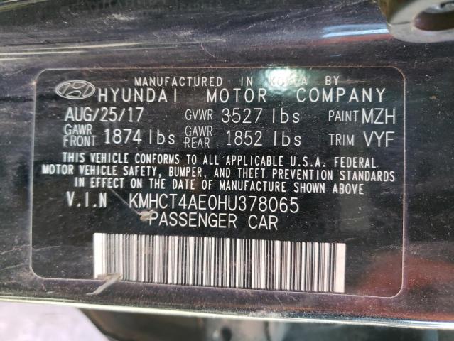 Photo 10 from auction – 2017 HYUNDAI ACCENT SE with VIN KMHCT4AE0HU378065