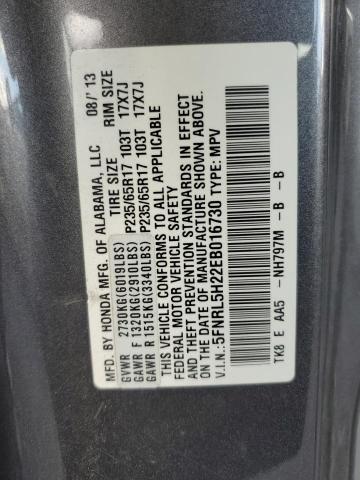 Photo 10 from auction – 2014 HONDA ODYSSEY LX with VIN 5FNRL5H22EB016730