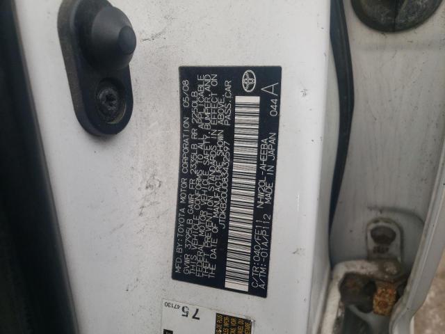 Photo 10 from auction – 2008 TOYOTA PRIUS with VIN JTDKB20U083432597