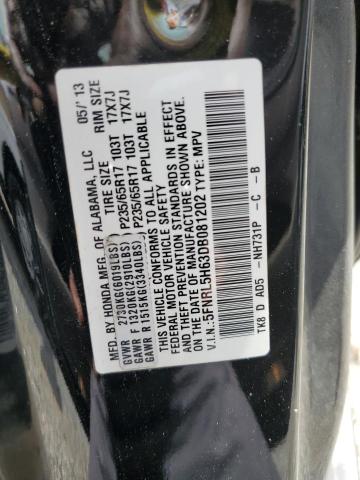 Photo 10 from auction – 2013 HONDA ODYSSEY EX with VIN 5FNRL5H63DB081202