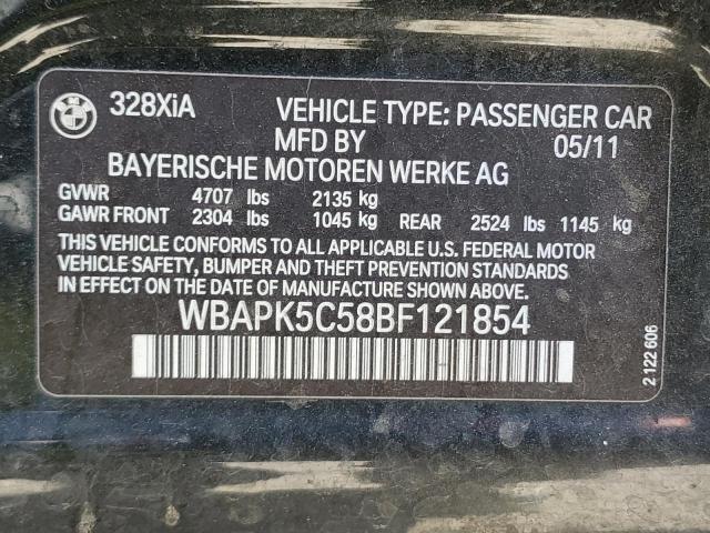 Photo 10 from auction – 2011 BMW 328 XI SUL with VIN WBAPK5C58BF121854