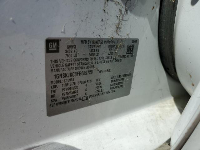 Photo 10 from auction – 2015 CHEVROLET SUBURBAN K with VIN 1GNSKJKC8FR689720