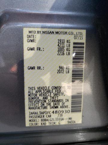 Photo 10 from auction – 2015 NISSAN ALTIMA 2.5 with VIN 1N4AL3AP1FC480930