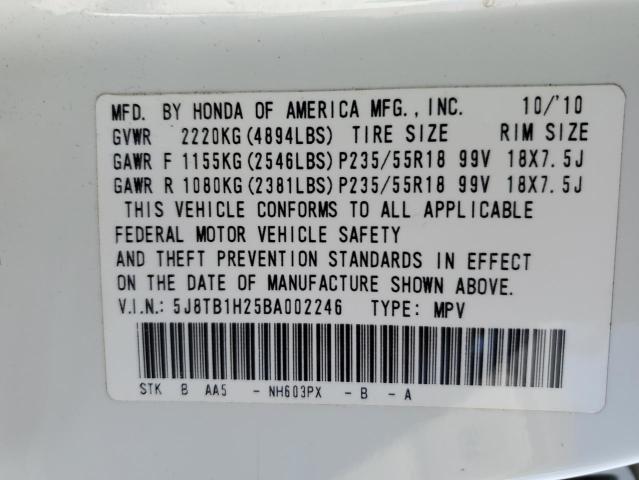Photo 10 from auction – 2011 ACURA RDX with VIN 5J8TB1H25BA002246