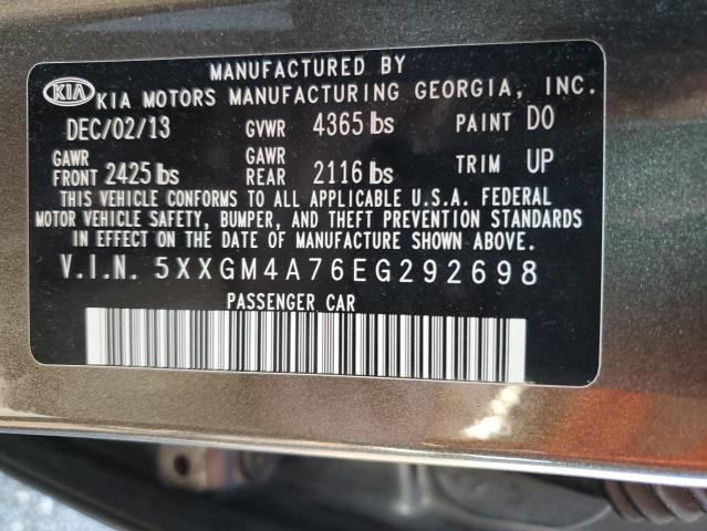 Photo 10 from auction – 2014 KIA OPTIMA LX with VIN 5XXGM4A76EG292698