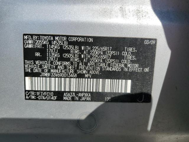 Photo 10 from auction – 2009 TOYOTA RAV4 with VIN JTMBF33V69D013468