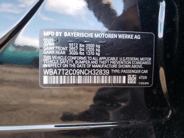 Photo 10 from auction – 2022 BMW 740 I with VIN WBA7T2C09NCH32839