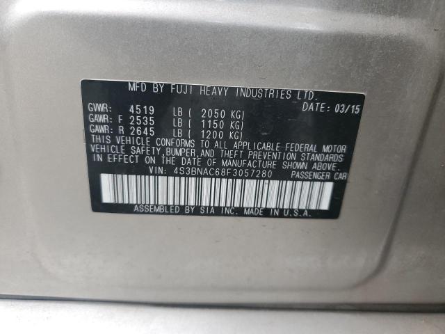 Photo 10 from auction – 2015 SUBARU LEGACY 2.5 with VIN 4S3BNAC68F3057280