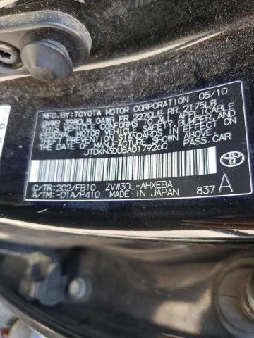 Photo 10 from auction – 2010 TOYOTA PRIUS with VIN JTDKN3DU5A0179260