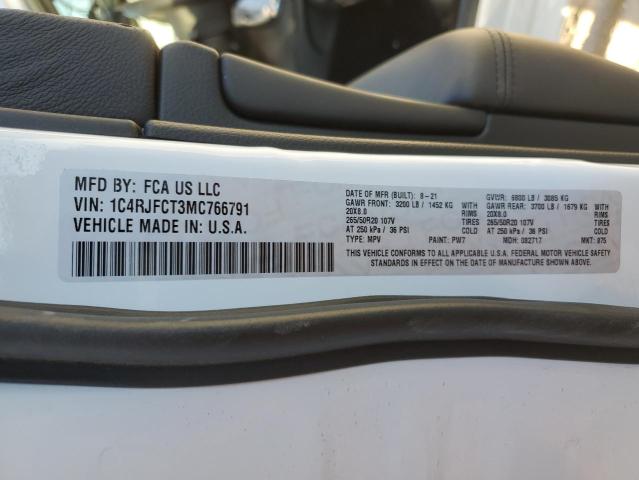 Photo 10 from auction – 2021 JEEP GRAND CHER with VIN 1C4RJFCT3MC766791