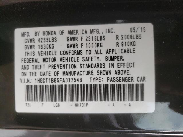 Photo 10 from auction – 2015 HONDA ACCORD EXL with VIN 1HGCT1B85FA012548