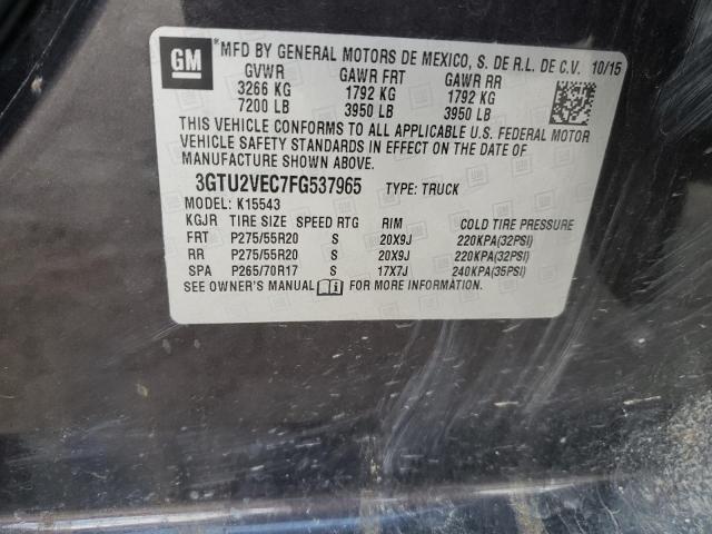 Photo 10 from auction – 2015 GMC SIERRA K15 with VIN 3GTU2VEC7FG537965