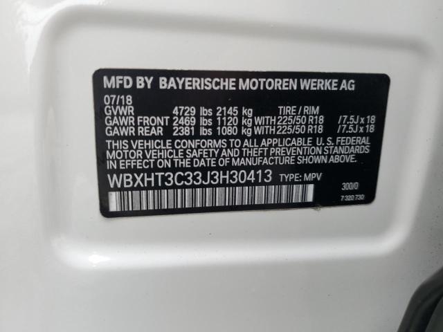 Photo 10 from auction – 2018 BMW X1 XDRIVE2 with VIN WBXHT3C33J3H30413
