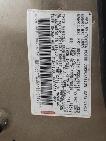 Photo 10 from auction – 2001 LEXUS RX 300 with VIN JTJHF10U110209028