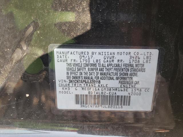 Photo 10 from auction – 2018 NISSAN VERSA S with VIN 3N1CN7AP9JL820118