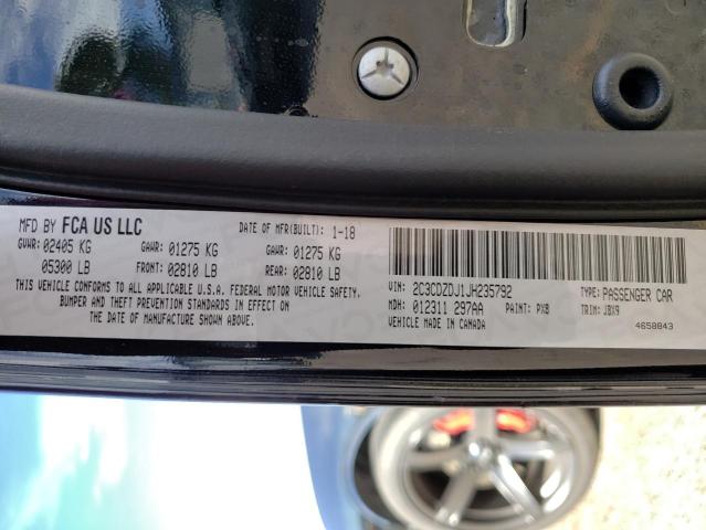 Photo 10 from auction – 2018 DODGE CHALLENGER with VIN 2C3CDZDJ1JH235792
