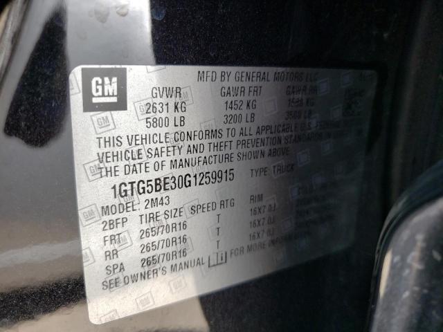 Photo 10 from auction – 2016 GMC CANYON with VIN 1GTG5BE30G1259915