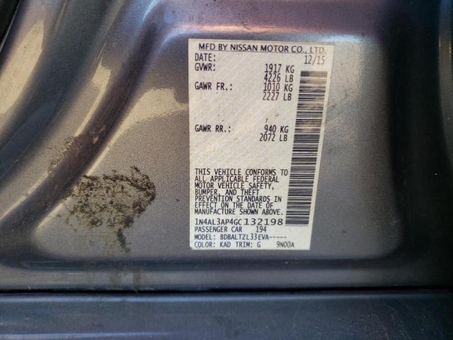 Photo 10 from auction – 2016 NISSAN ALTIMA 2.5 with VIN 1N4AL3AP4GC132198