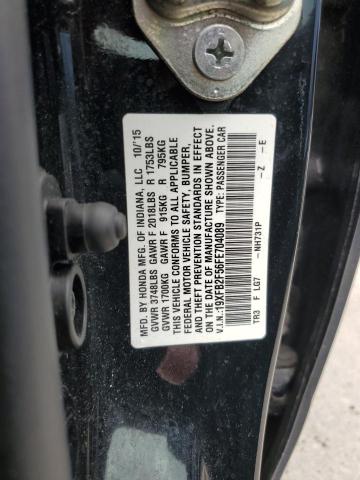 Photo 10 from auction – 2015 HONDA CIVIC LX with VIN 19XFB2F56FE704089