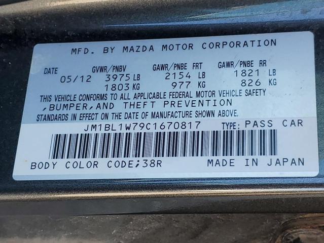 Photo 10 from auction – 2012 MAZDA 3 I with VIN JM1BL1W79C1670817