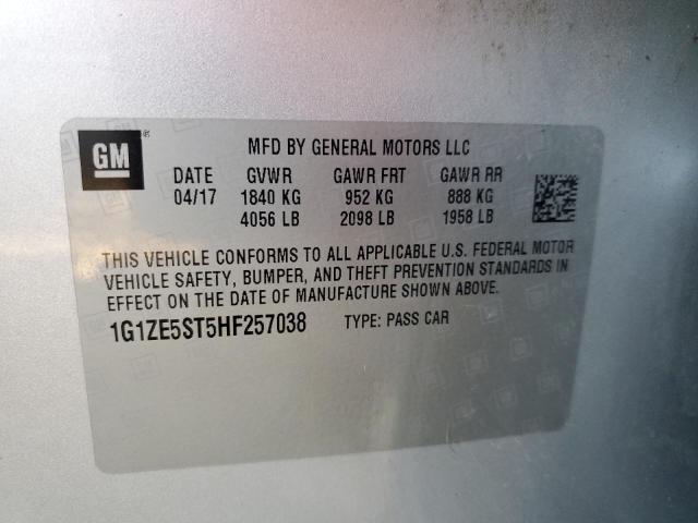 Photo 10 from auction – 2017 CHEVROLET MALIBU LT with VIN 1G1ZE5ST5HF257038