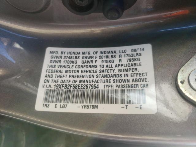 Photo 10 from auction – 2014 HONDA CIVIC LX with VIN 19XFB2F58EE267954