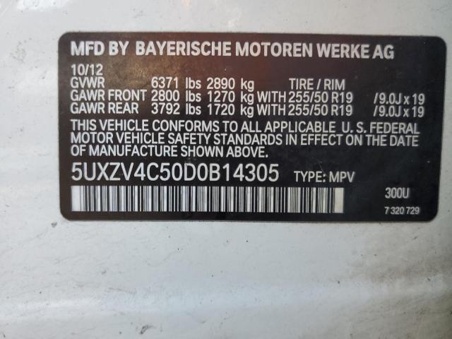 Photo 10 from auction – 2013 BMW X5 XDRIVE3 with VIN 5UXZV4C50D0B14305