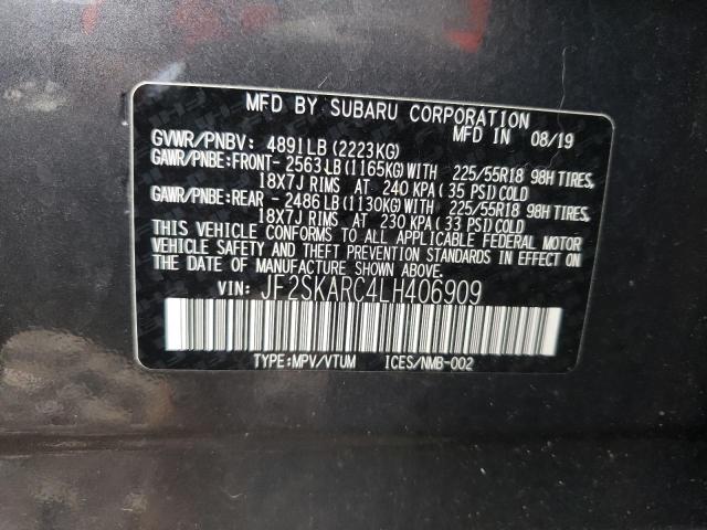 Photo 10 from auction – 2020 SUBARU FORESTER S with VIN JF2SKARC4LH406909