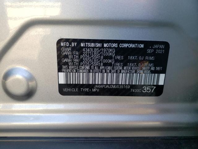 Photo 10 from auction – 2021 MITSUBISHI OUTLANDER with VIN JA4APUAU2MU035169
