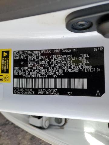 Photo 10 from auction – 2013 LEXUS RX 350 BAS with VIN 2T2BK1BA8DC174341