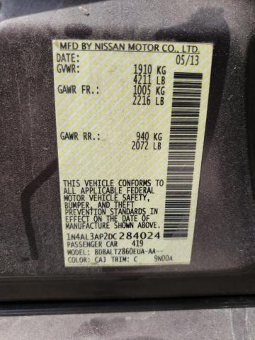 Photo 10 from auction – 2013 NISSAN ALTIMA 2.5 with VIN 1N4AL3AP2DC284024