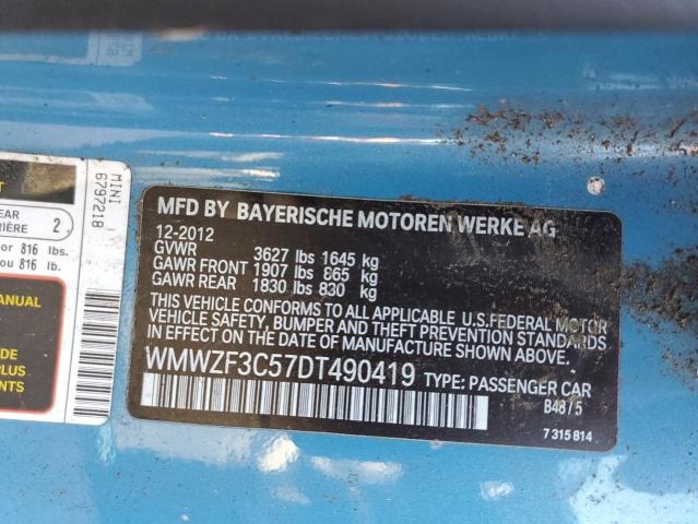 Photo 10 from auction – 2013 MINI COOPER CLU with VIN WMWZF3C57DT490419