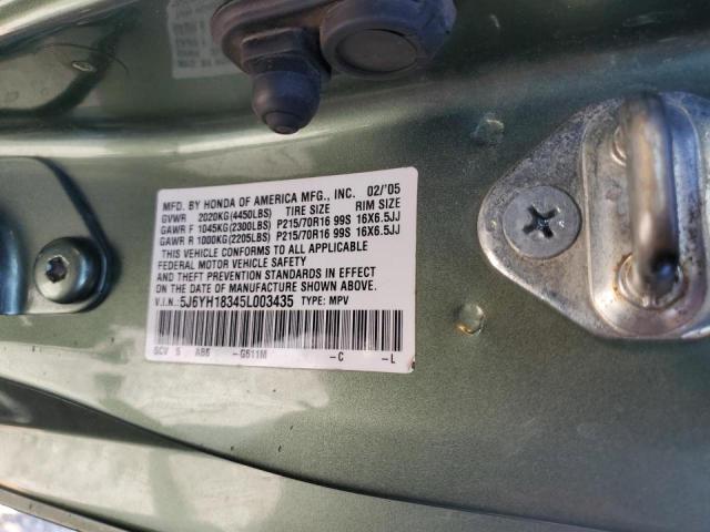 Photo 10 from auction – 2005 HONDA ELEMENT LX with VIN 5J6YH18345L003435