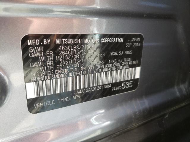 Photo 10 from auction – 2020 MITSUBISHI ECLIPSE CR with VIN JA4AT3AA9LZ011884