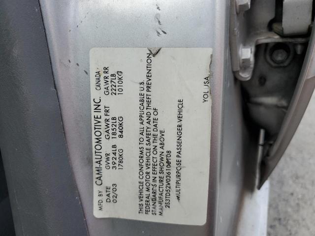Photo 10 from auction – 2003 SUZUKI VITARA JLX with VIN 2S3TD52V036105108