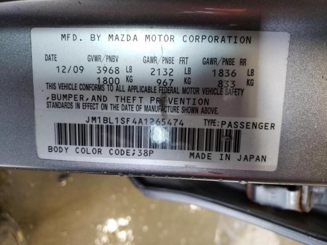 Photo 10 from auction – 2010 MAZDA 3 I with VIN JM1BL1SF4A1265474
