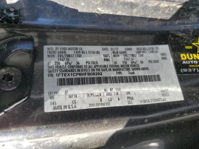 Photo 10 from auction – 2017 FORD F150 SUPER with VIN 1FTEX1CP6HFB08292