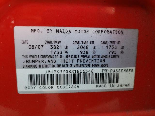 Photo 10 from auction – 2008 MAZDA 3 I with VIN JM1BK32G881806348