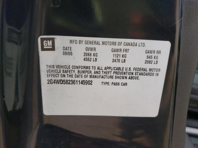 Photo 10 from auction – 2006 BUICK LACROSSE C with VIN 2G4WD582361145902