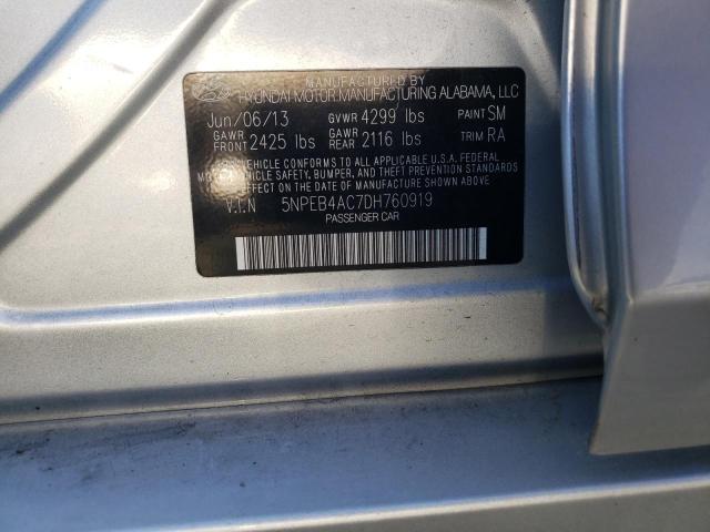 Photo 10 from auction – 2013 HYUNDAI SONATA GLS with VIN 5NPEB4AC7DH760919