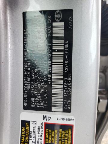 Фото 10 с аукциона – 2011 TOYOTA CAMRY BASE с VIN 4T4BF3EK8BR139731