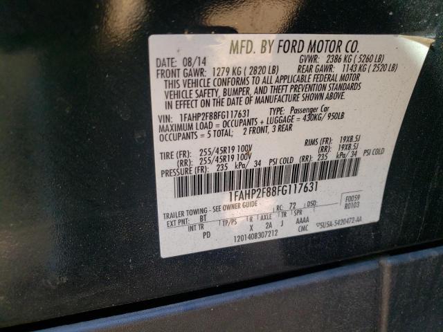 Photo 10 from auction – 2015 FORD TAURUS LIM with VIN 1FAHP2F88FG117631