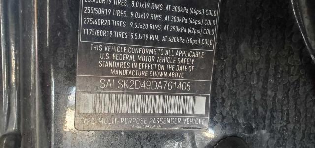 Photo 10 from auction – 2013 LAND ROVER RANGE ROVE with VIN SALSK2D49DA761405