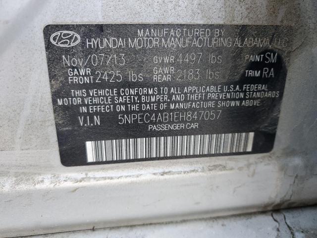 Photo 10 from auction – 2014 HYUNDAI SONATA SE with VIN 5NPEC4AB1EH847057