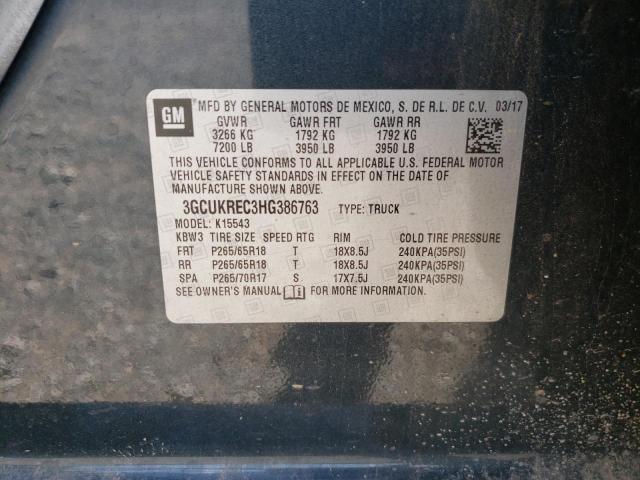Photo 10 from auction – 2017 CHEVROLET SILVERADO with VIN 3GCUKREC3HG386763