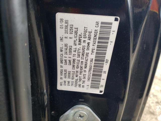 Photo 10 from auction – 2008 HONDA ACCORD EX with VIN 1HGCS12758A011364